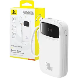 Baseus QPow2 Powerbank - Weiß