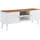 [en.casa] Reyljand TV-Lowboard 120x35x50 cm Weiß/Teakoptik MDF