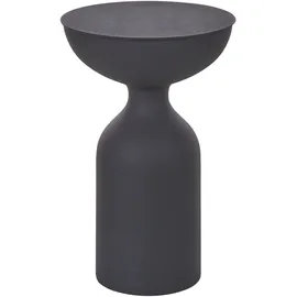Beliani Beistelltisch 2er Set Metall Schwarz rund Wohnzimmertisch Couchtisch COTA/TENJO