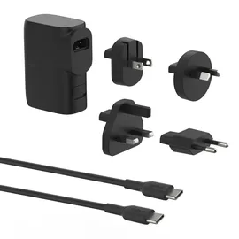 Belkin BoostCharge Hybrid-Ladegerät mit Powerbank 5K und Reisestecker-Set