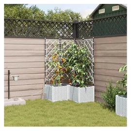 vidaXL Garten-Pflanzgefäß 3 Komplettset 3 x 3 x 3 cm Weiß