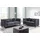 vente-unique 3-2 Garnitur Samt 5-Sitzer Silber