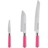 F.Dick F. DICK Pink Spirit Set (3-Teiliges Messerset, bestehend aus Santoku/Officemesser/Brotmesser, Küchenmesser) 81798000-79