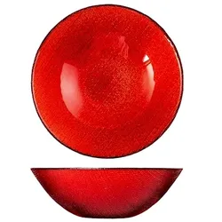 Schale charme rot glitzereffekt glas cm 15.