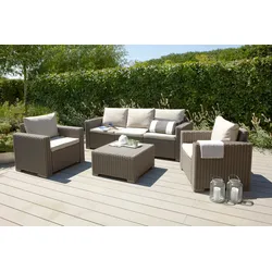 BEST 4-tlg. Lounge Gruppe Mombasa cappuccino/sand 96114090