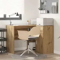 vidaXL Eckschreibtisch Eiche braun
