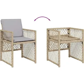 vidaXL Gartenmöbel-Set 9-tlg. Beige