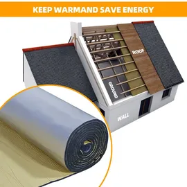 CCLIFE Dämmmatte selbstklebend 1 m x 8 m x 13 mm