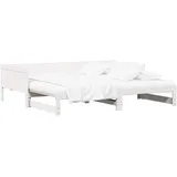 vidaXL Ausziehbares Tagesbett 180 x 200 cm Weiß