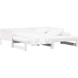 vidaXL Ausziehbares Tagesbett 180 x 200 cm Weiß