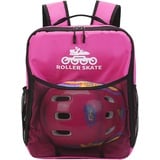 DJFOG Kinder-Schlittschuh-Tasche, Rollschuh-Tasche, Rollschuh-Rucksack, Schlittschuh-Inline-Skate-Aufbewahrungstasche, professionelle Rollschuh-Umhängetasche,Rosa,S