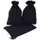 Frau WUNDERVoll® 12 Geschenksäckchen schwarz 15 x 10 cm Baumwolle Adventskalender Säckchen