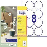 Avery Zweckform 6228REV-10 Runde Etiketten ablösbar, A4, Ø 69
