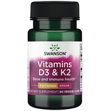 Swanson Swanson, Vitamin D3 & K2, 60 Kapseln