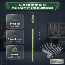 Trutzholm Deckenstütze Metall 110–203 cm grün