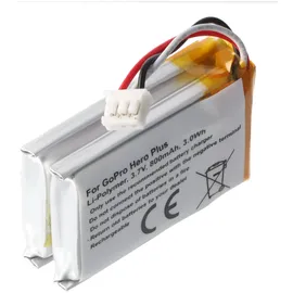 AccuCell Akku passend für GoPro CHDHA-301, Hero +, Hero HWBL1, Hero Plus Akku PR-062334