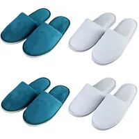 Teceyfeet 4 Paars Gästehausschuhe Set, Hausschuhe Herren Hotelslipper Winter warm Gästepantoffeln Damen Hochwertig Spa Slipper Waschbar Bequeme Frottierslipper Hausschuhe für Gäste - 43 EU