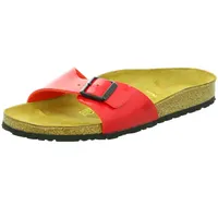 Birkenstock Unisex Madrid Pantoletten, Rot (Tango Red Lack), 41 EU Schmal - 41 EU Schmal