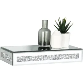 Mirrors and More Wandregal Glitty 30 x 5,5 x 15 cm Grau
