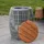 MARELIDA Beistelltisch Gartentisch oval fassförmig Gartenmöbel mit Behälter 49cm grau