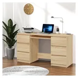 vidaXL Schreibtisch Sonoma-Eiche 140x50x77 cm Holzwerkstoff