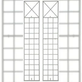 CLP Rankgitter Trigo 2er Set Metall  weiß
