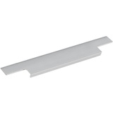 Furnipart Griffleiste Trim 145mm - Griff Profilleiste - Kantengriff ohne überstehenden Rand, Aluminium Edelstahl-Effekt