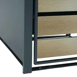 Mendler Mülltonnenverkleidung HWC-J81 68 x 117 cm gold