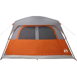 vidaXL Familienzelt 6 Personen Grau/Orange
