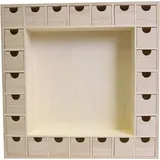 Artemio Adventskalender aus Holz zum Selbstgestalten 39 x 39,5 x 6,5 cm