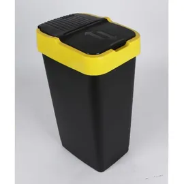 Heidrun EUROPL Schwingdeckeleimer 60 l Schwarz