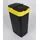Heidrun EUROPL Schwingdeckeleimer 60 l Schwarz