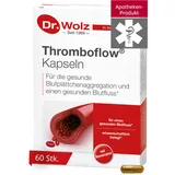 Dr. Wolz Thromboflow Kapseln, für einen gesunden Blutfluss, Blutfluss-Kapseln mit Resveratrol, ideal bei Flugreisen, 60 Kapseln