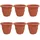 vidaXL Runder Blumentopf Ø 26 x 21,5 cm Ziegelrot