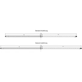 Ximax Stützstange 169,4 x 4 x 3,5 cm mattbraun