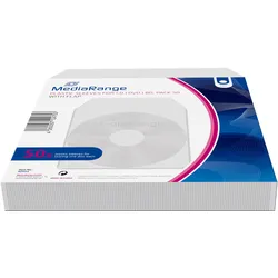 MEDIARANGE CD-/DVD-Hülle - Kapazität: 2 CD/DVD - durchsichtig (Packung mit 50)