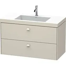 Duravit Brioso c-bonded Waschtisch mit Unterbau BR4607N9191, 100x48cm, Taupe, ohne Hahnloch