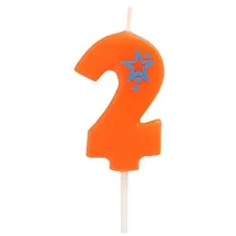 Papstar Zahlenkerze Mini 6,8 cm 15 St. Orange