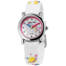 Excellanc Einhorn Silikonarmband Weiß Analog