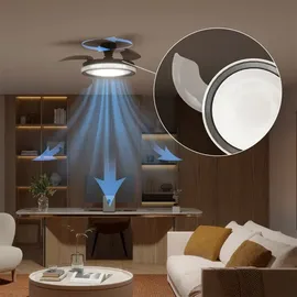 Philips Bliss Deckenventilator mit Beleuchtung 106 cm Schwarz