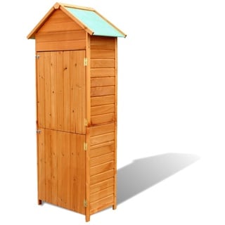 vidaXL Gartenschrank aus Holz 0,79 x 0,49 x 1,9 m braun