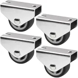 SO-TECH® Möbelrolle Unterbaurolle PASSAU, Ø 30 mm, Kastenrolle für die Unterbaumontage, 4 Stück grau Ø 3 cm