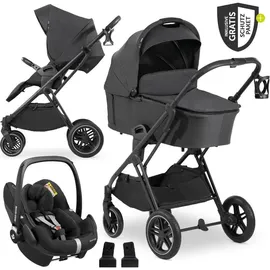 hauck Kinderwagen, 3in1 Kinderwagen-Set Vision X Trio Set Silver