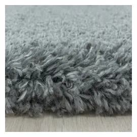 KADIMA DESIGN Shaggy Uni Style Grau Ø 120 cm
