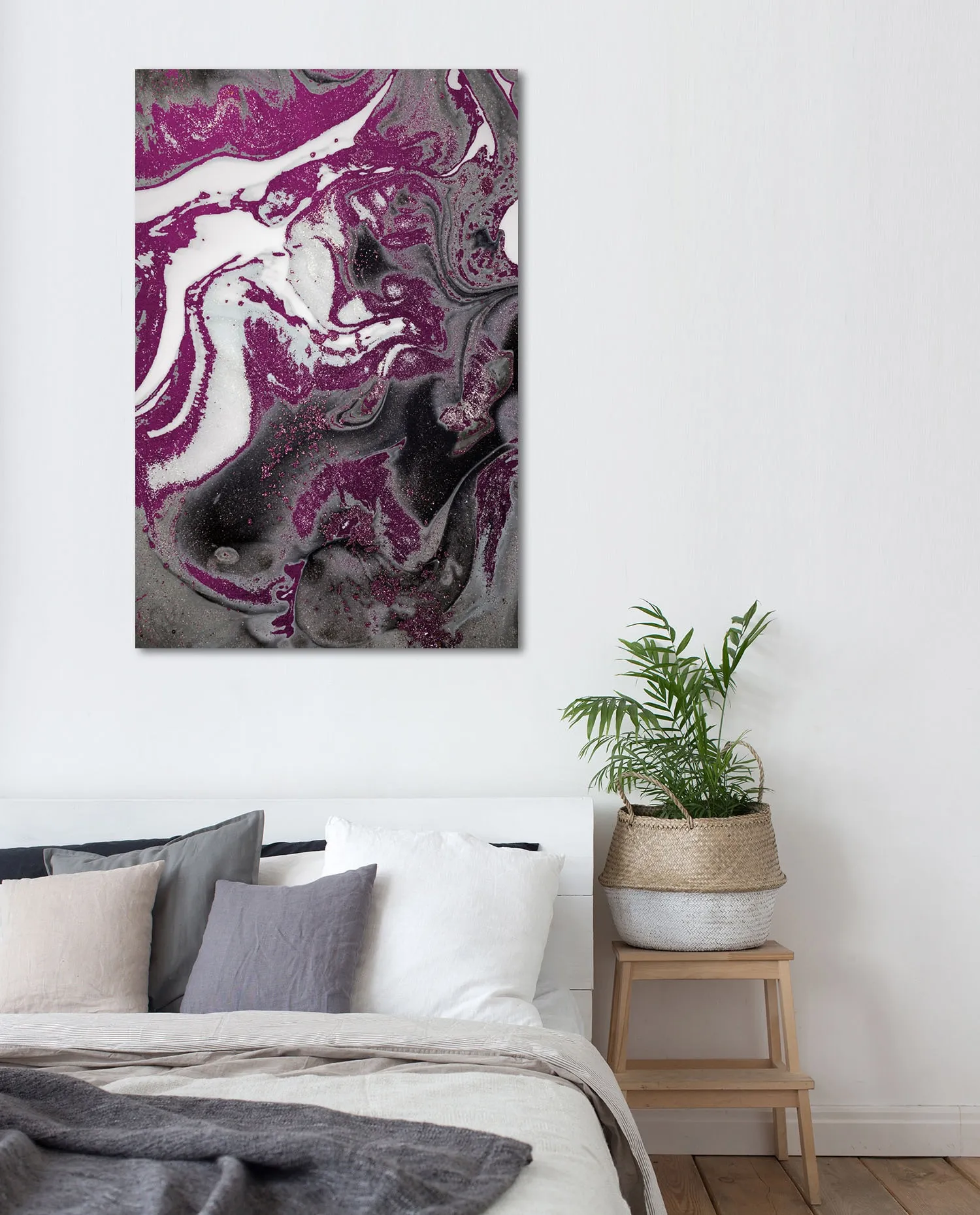 queence Acrylglasbild »Abstrakte Kunst«, in Marmor-Optik queence pink