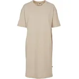 URBAN CLASSICS Ladies Organic Oversized Slit Tee Dress in Khaki, Größe 5XL