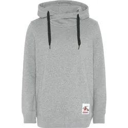 Hoodie mit Mountain-Logo-Patch hellgrau XS