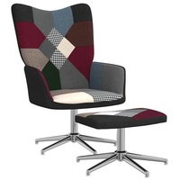 vidaXL Relaxsessel mit Hocker Patchwork Stoff