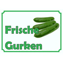Frische Gurken Verkaufsschild Schild  A4 (210x297mm)