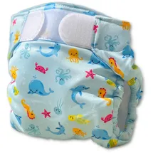 FREDS SWIM ACADEMY Freds Swim Nappy Schwimmwindel, wiederverwendbar, blau, Größe 2: 9-16 kg